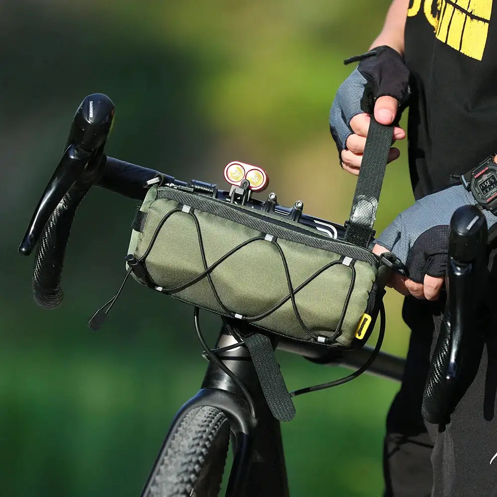 Rhinowalk Bike Bag Handlebar Bag 2.4L Large Capacity Reflective Bike Bag or Other Colors MTB Road Cycling Bike Frame Tube Bag