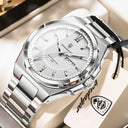 POEDAGAR Men Quartz Watch Steel