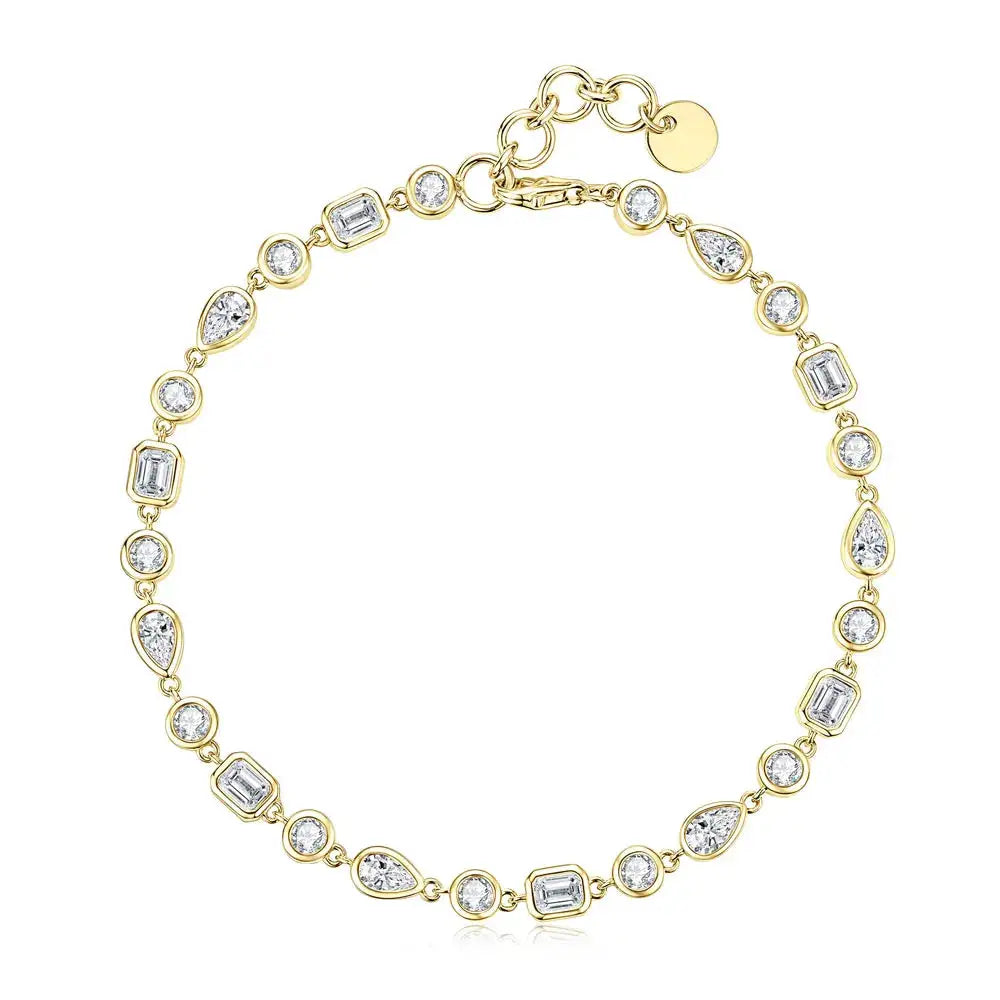 Elegant Gold Moissanite Tennis Bracelet Style DBPFC — product image 9
