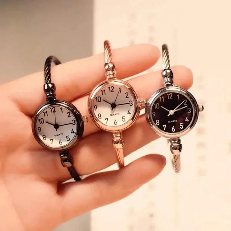 Retro Gold Bangle Watch For Women Vintage Style Gift