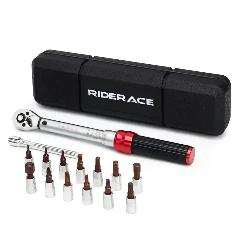 Riderace Bicycle Torque Wrench Set 15 Piece 2 to 24 Nm