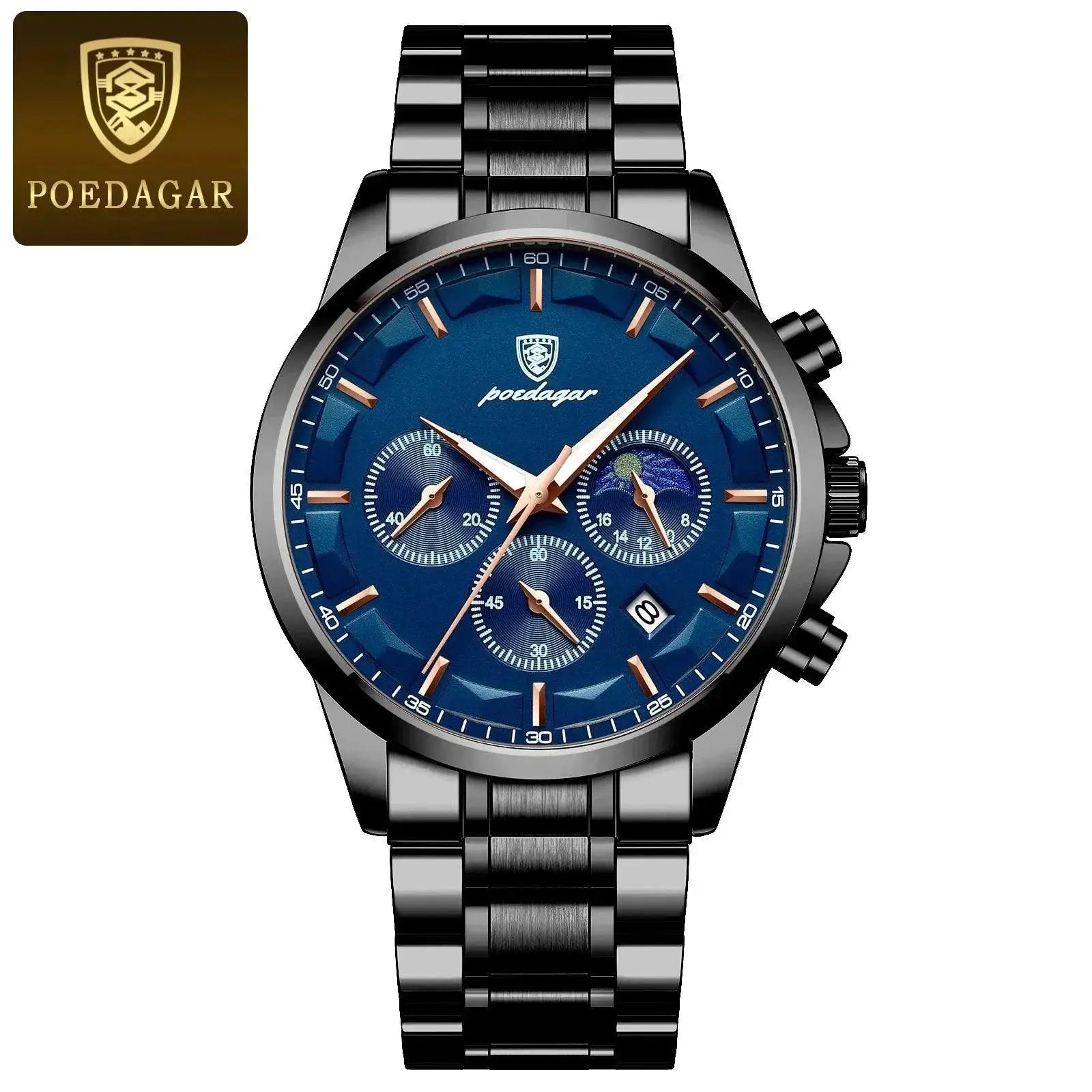 Chronograph Stainless Steel Watch Elegant Timepiece