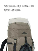 70L Naturehike Backpack For Hikers Lite