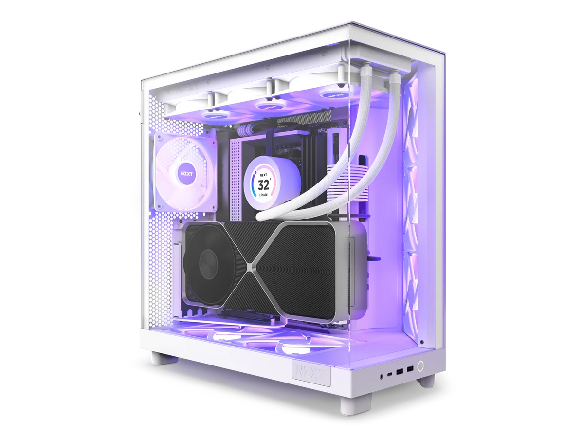 NZXT Flow RGB White Airflow Case — product view 2