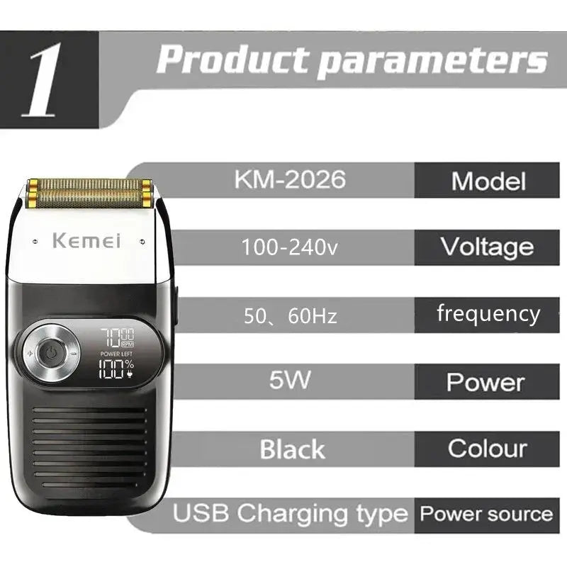 Rechargeable Hair Shaver For Men Electric Razor Device