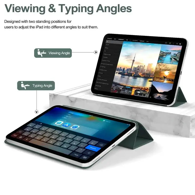 For 2025 iPad11 A16 10 10.9 2022 Pro 11 12.9 Inch Magnetic Case iPad Air4 5 10.9 Mini 6 8.3 Inch With Magnetic Detachable Cover