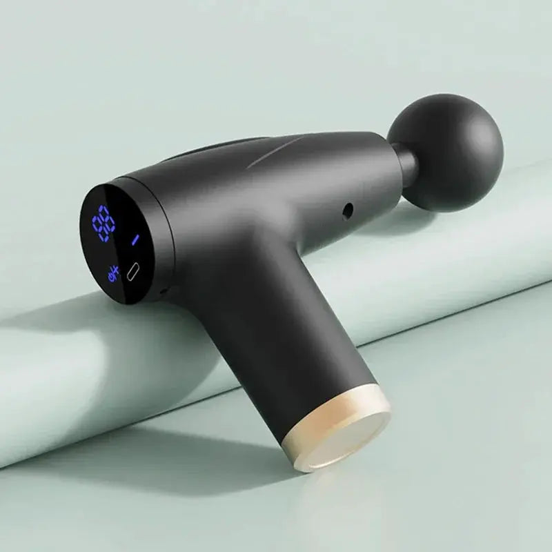 Black 4 Head Mini Fascia Gun Multi Stage Massage Device
