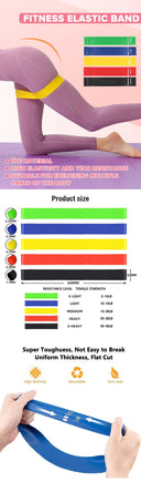 5-Piece Portable Resistance Bands Set for Gym and Yoga