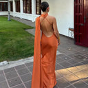 Elegant Satin Gown for Women Evening