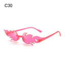 Trendy Rimless Flame Sunglasses for Women UV400 Shades