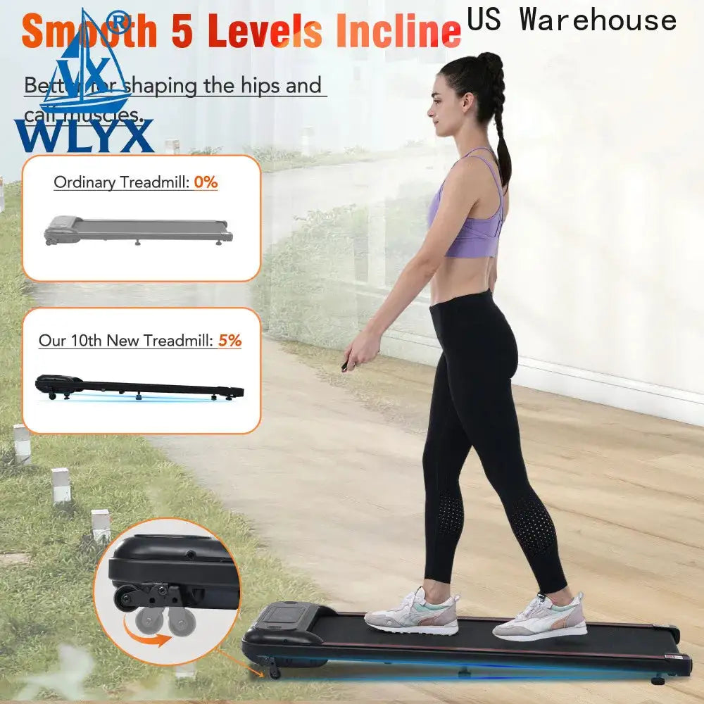 NEW Walking Pad Under Desk Treadmill for Home Office -2.5HP Walking Treadmill With Incline 0.5-4MPH 265LBS