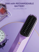 Cordless Electric Hair Brushes Straightener Brush Styler