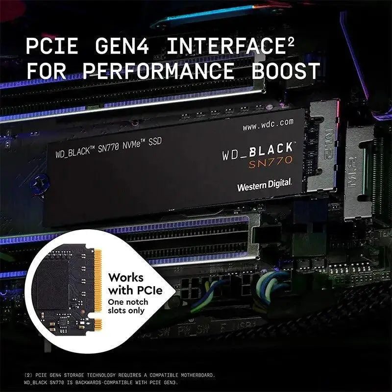 Western Digital SN770 2TB NVMe Gen4 SSD High Speed Storage