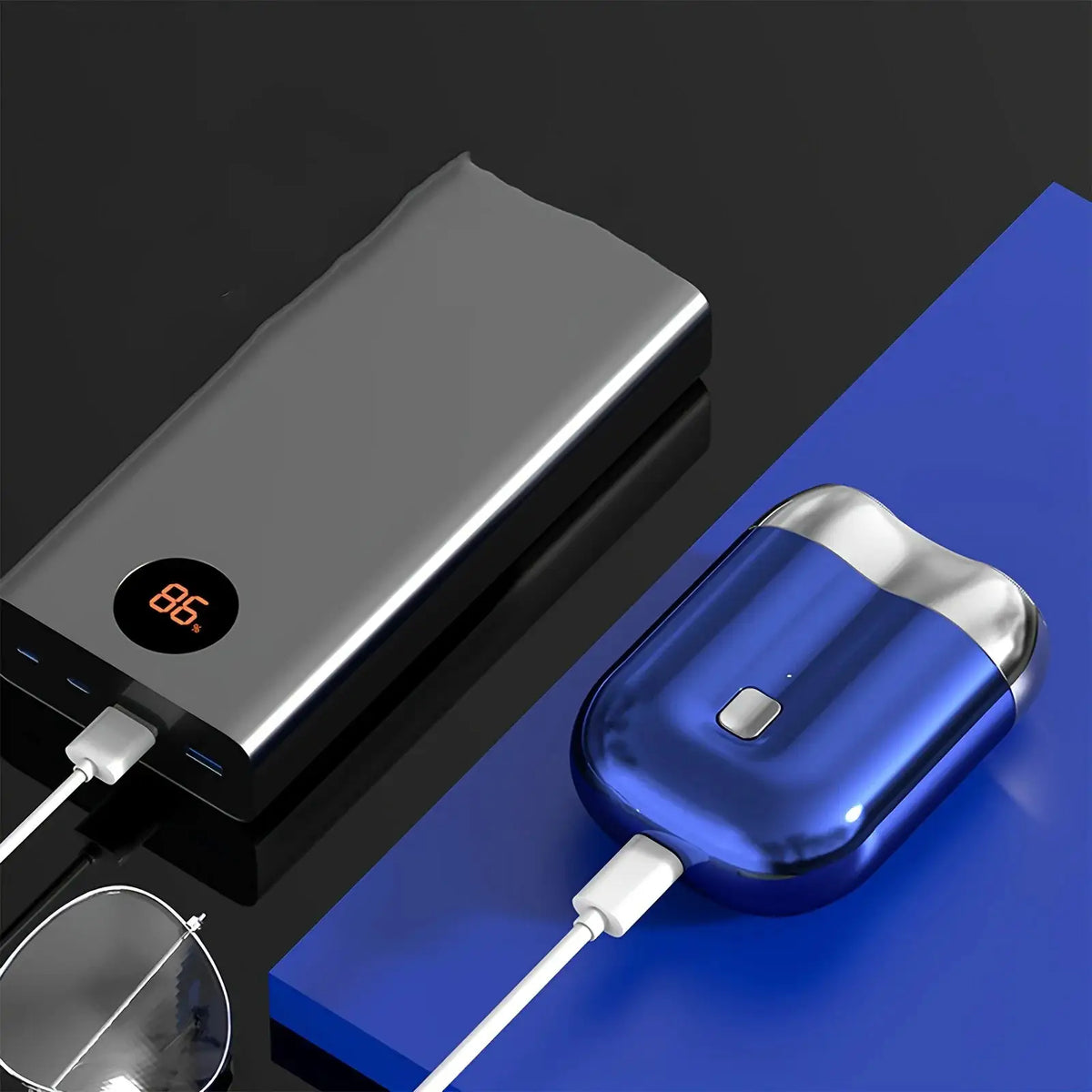Portable Electric Shaver for Men, USB Rechargeable Dual-Blade Men’s Razor, Compact Cordless Facial Shaver for Beard & Daily Grooming, Lightweight Pocket-Size Shaving Tool for Home, Travel, Car & Everyday Use