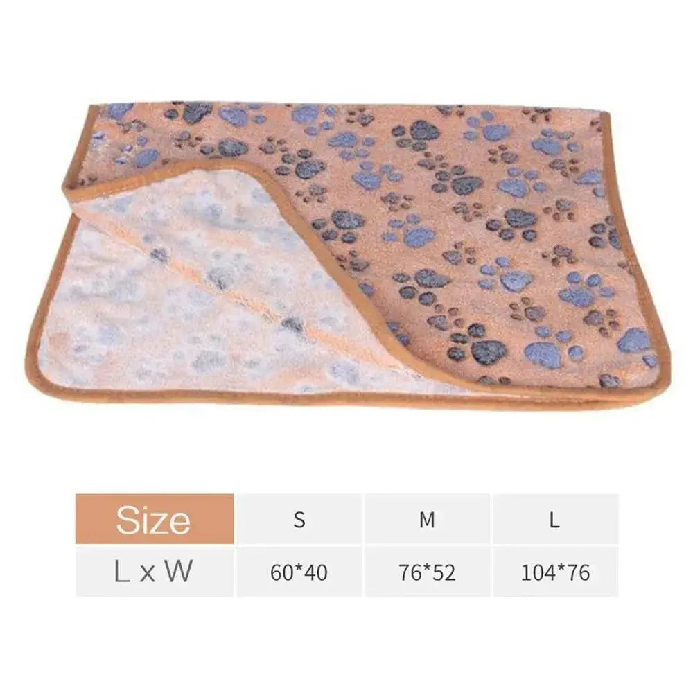 Soft Cartoon Pattern Pet Blanket For Cats And Dogs Comfort