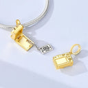 Sparkling Gold Plated Camera Charm