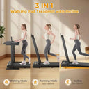 Compact Under Desk Treadmill 3 In 1 With Incline And Handle