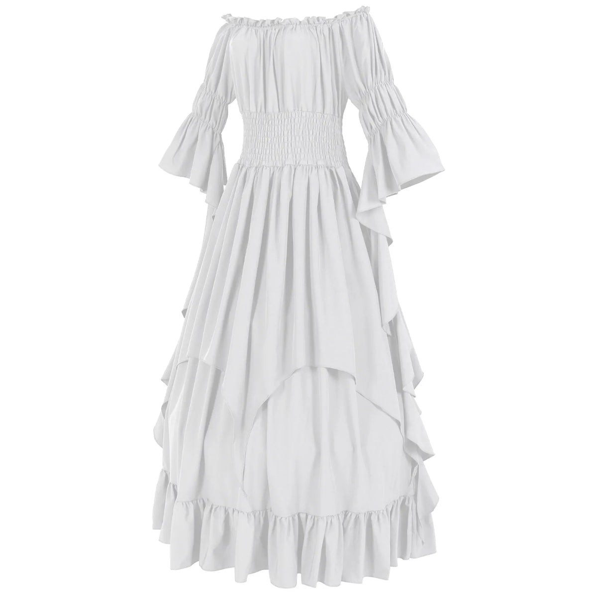 Off Shoulder Renaissance Ruffle Dress