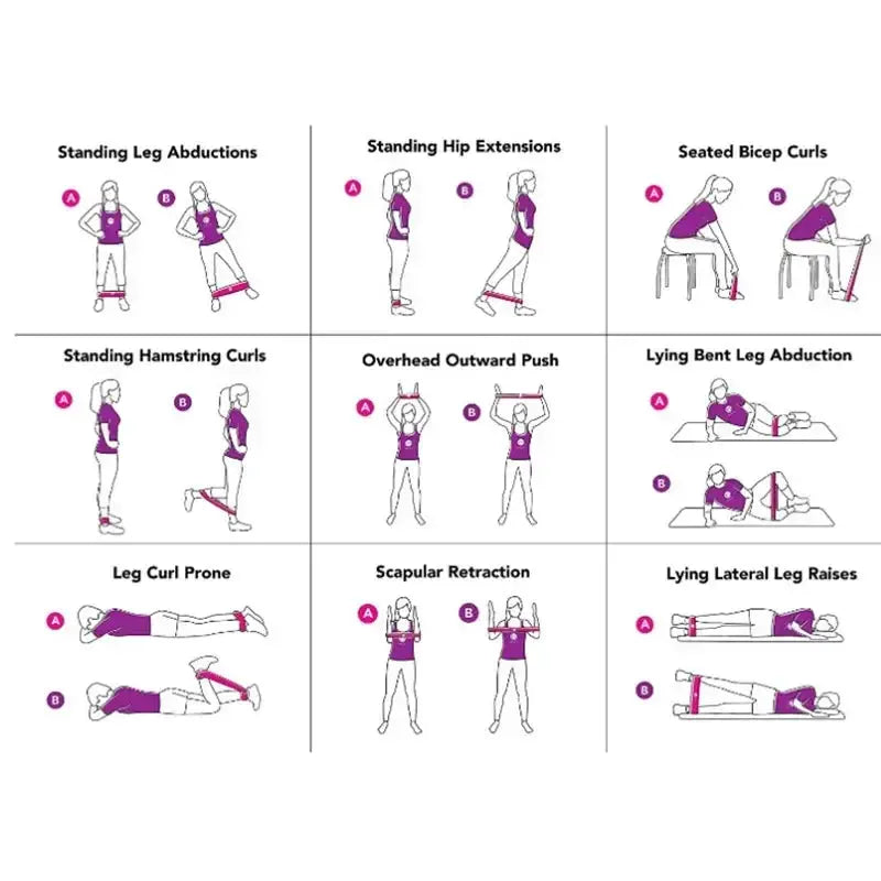 TPE Yoga Resistance Bands Set For Strength And Flexibility