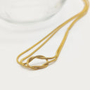 eManco Elegant Minimalist Jewelry 14k Gold Plated Necklace