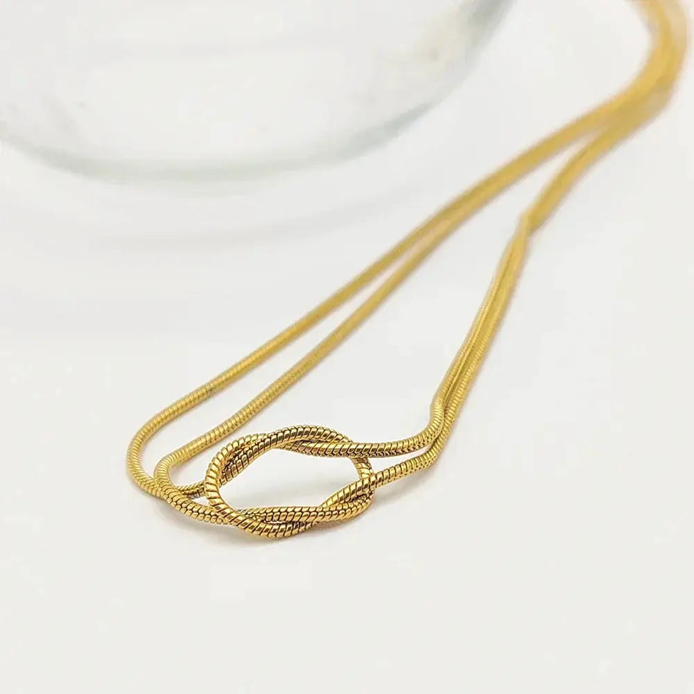 EManco Elegant Minimalist Jewelry 14k Gold Plated Necklace