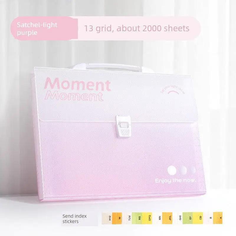Gradient Folder Keeps Student Papers — 2 Pack/13 [light purple + light green] Send Index Post