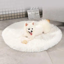 Soft Fleece Round Cat Bed Cozy Pet Sleeping Mat for Dogs