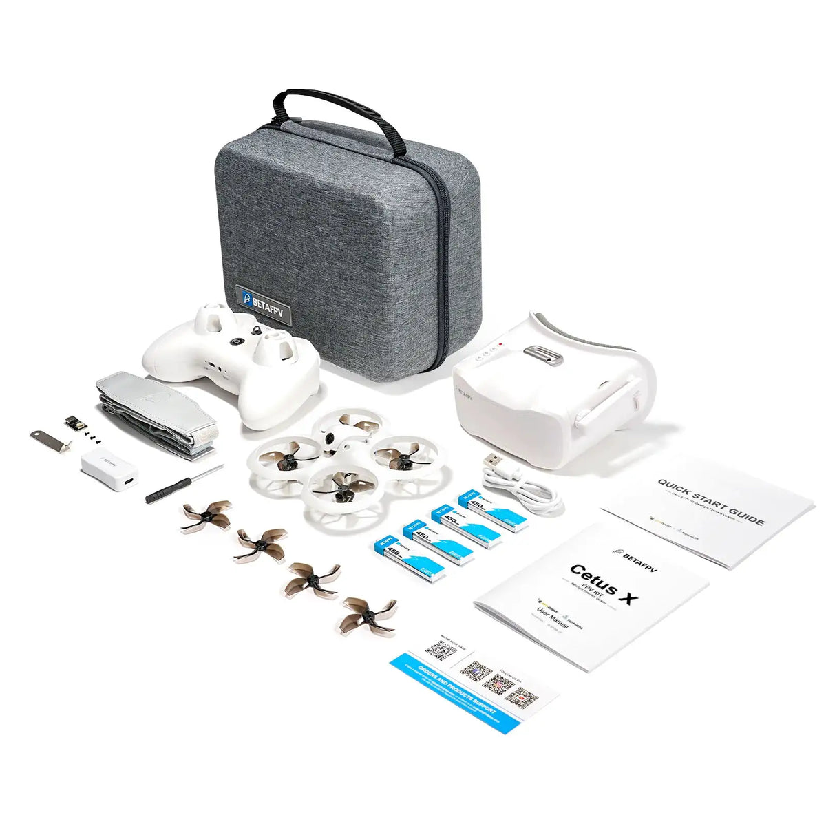 BETAFPV Cetus X FPV Drone 4k Professional Cetus X Set ELRS Version+550MAH 1S BT2.0 Battery 4PCS * 1+6 Port Charger Mini Drone Drones con cámara