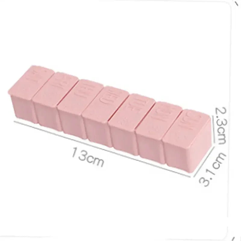 Travel Pill Box Braille Lettering Portable Medication Case