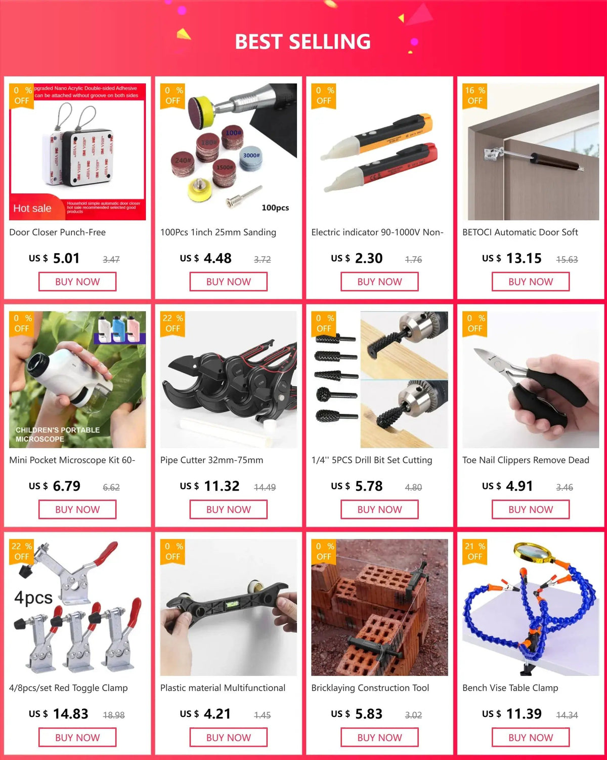 Mini Pocket Microscope Kit LED Light