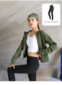Yoyoplus Slim Looking Loose Long Sleeve Hooded Jacket for Women