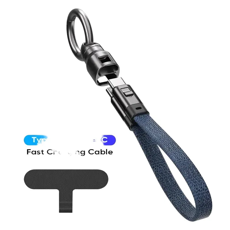 USB C Braided Cable - Keychain Cord — product view 1