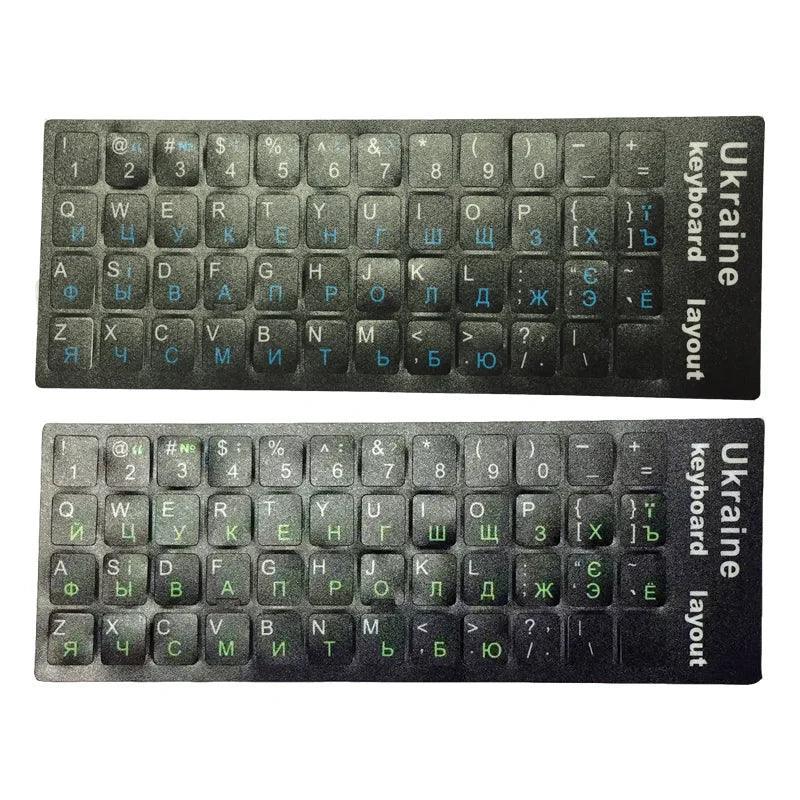 Ukrainian Keyboard Stickers Durable PVC Frosted Finish