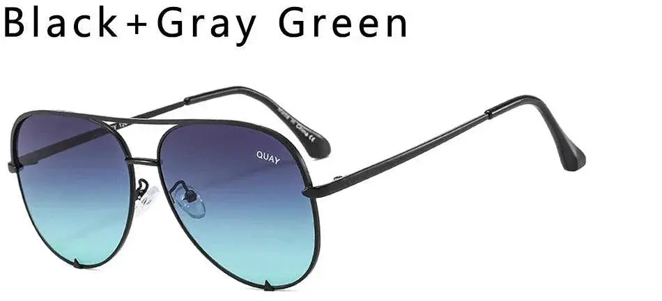 Vintage Quay Pilot Sunglasses for Women UV400 Protection