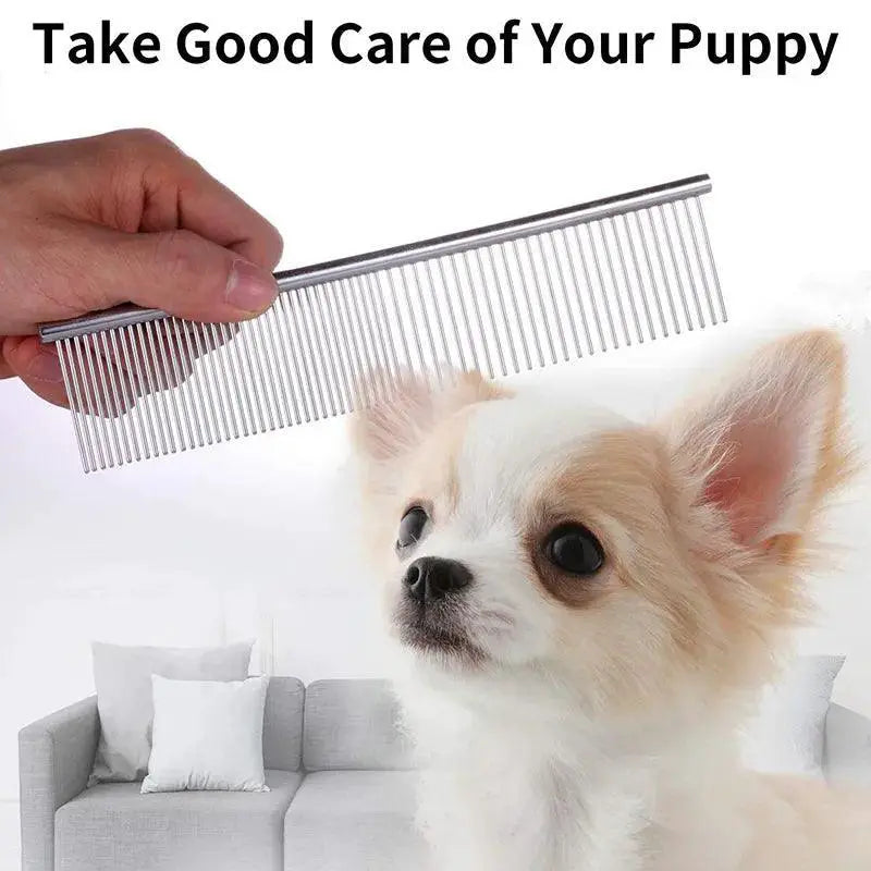 Premium Stainless Steel Pet Grooming Comb for Dogs and Cats