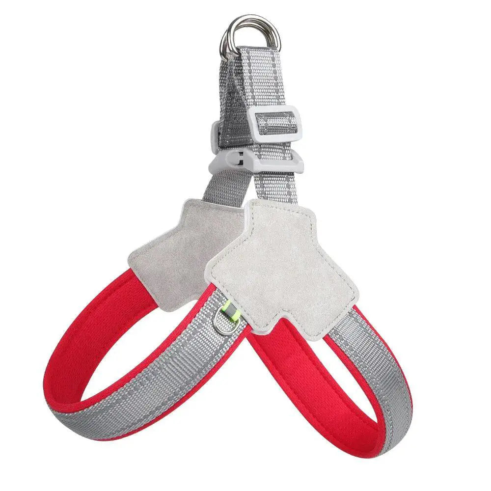 Reflective Dog Harness for Night Walks — Blue