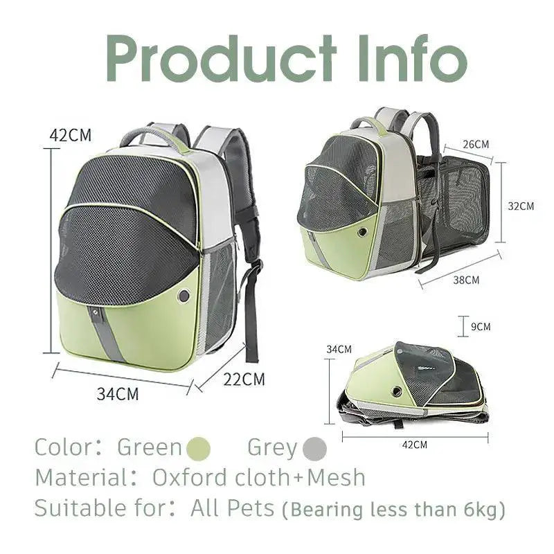PawVoyage Escape Proof Pet Backpack Carrier Travel Safe