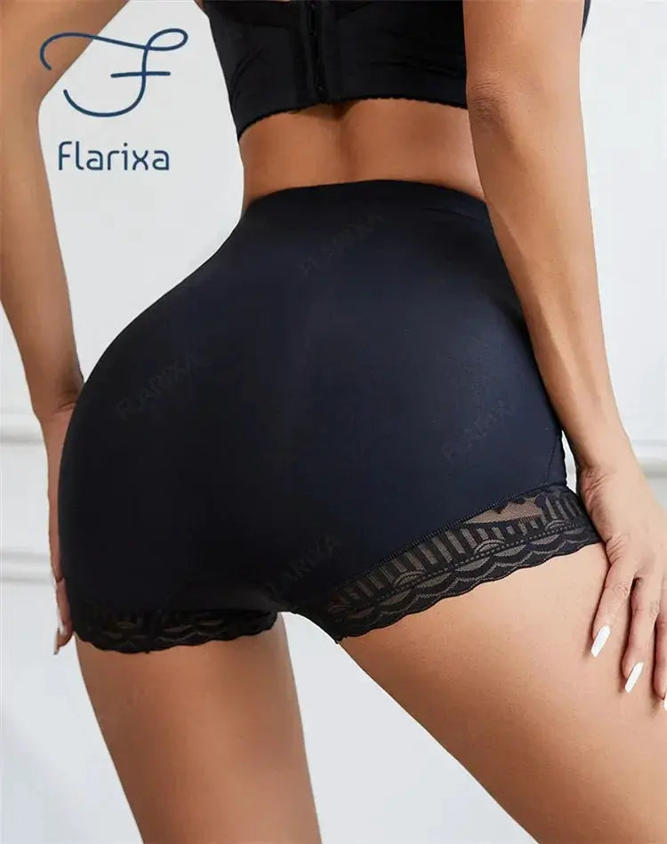 Flarixa Lace Safety Shorts Tummy Control Butt Lift Pants