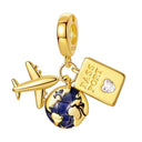 Charm Beads Sterling Silver Golden