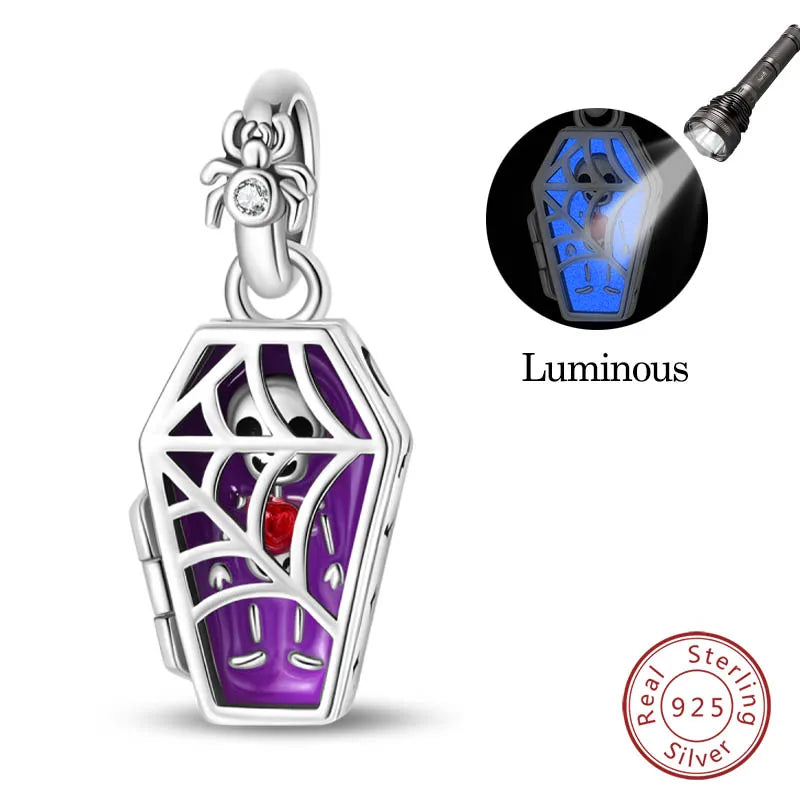 Halloween Charm Sterling Silver Luminous