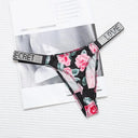 Neon Rhinestone Embellished G-String Lingerie Sensuous Glamour