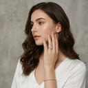 Round Gold Plated Moissanite Ring
