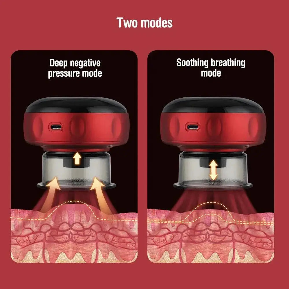 Electric Vacuum Cupping Massager For Body Slimming 12 Levels