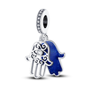 Silver Rainbow Flower Dragonfly Charm