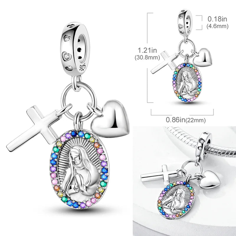 Bangle Bracelet Virgin Mary Charm