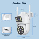 Smart Outdoor Security Camera With AI Dual Lens