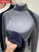 Korean Winter Turtleneck Pullover Cozy Fleece Chic Fashion