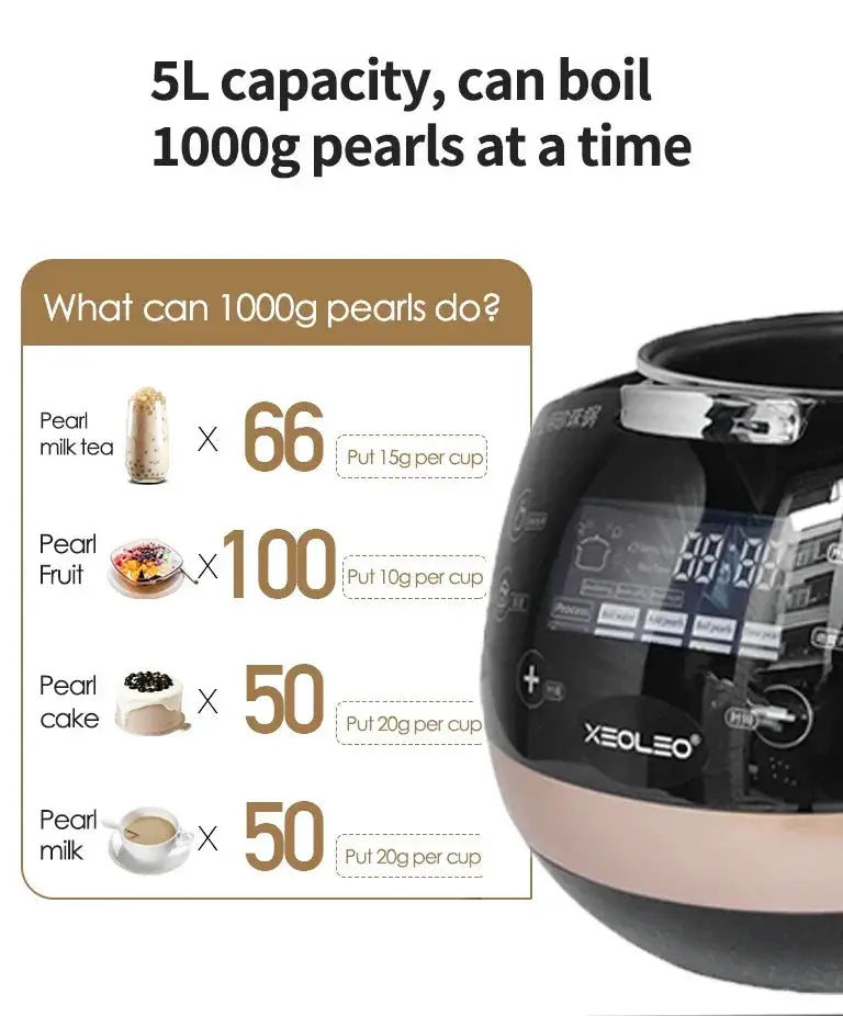 Pearl Warmer Pot for Milk Tea Shops Fast — product view 9