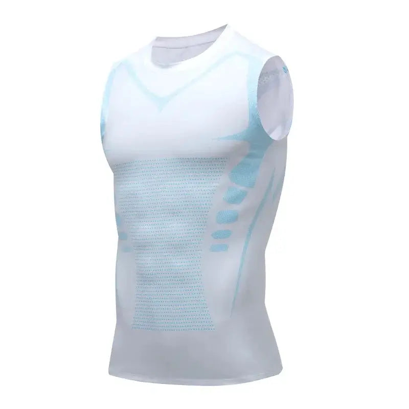 Mens Ionic Shaping Vest Ice Silk Slimming Body Shaper