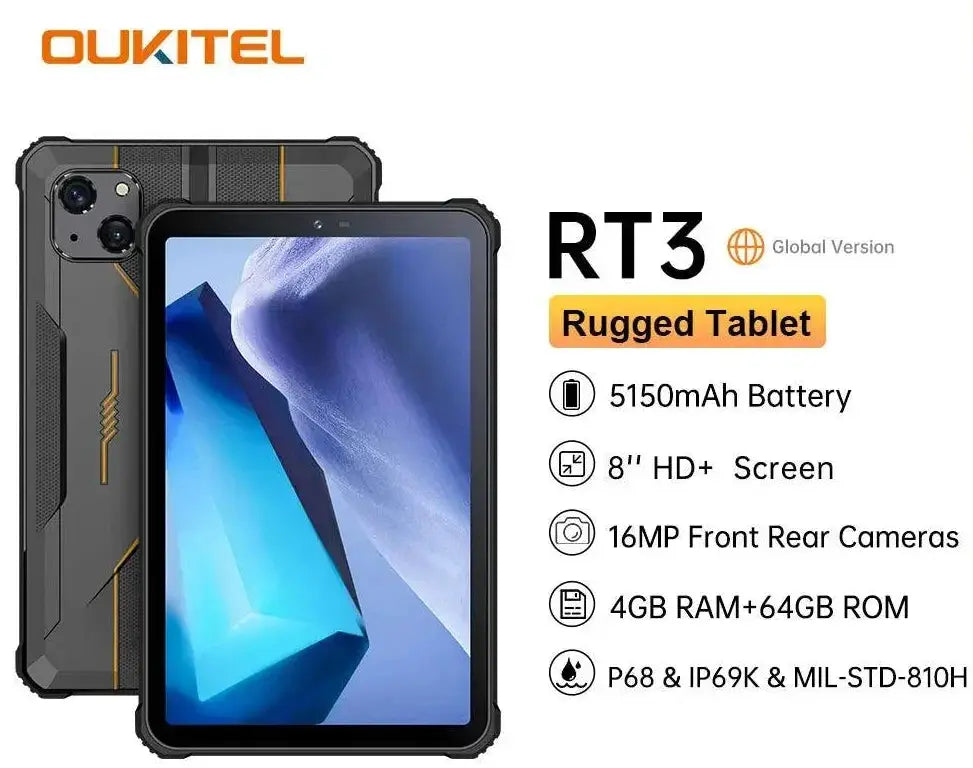 Oukitel RT3 Mini Rugged Tablet 8 Inch Android 12 Device